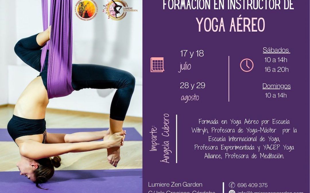 Formación en Instructor de Yoga Aéreo: julio y agosto 2021