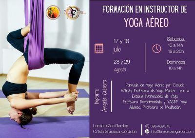 Formación en Instructor de Yoga Aéreo: julio y agosto 2021