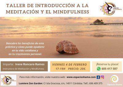 Taller de iniciación a la meditación y a Mindfulness