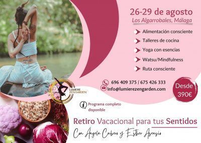 Retiro vacacional para tus sentidos: 26 al 29 de agosto de 2022