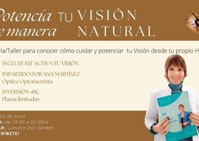 Taller «Cómo potenciar tu visión de manera natural»: 22 junio 2023