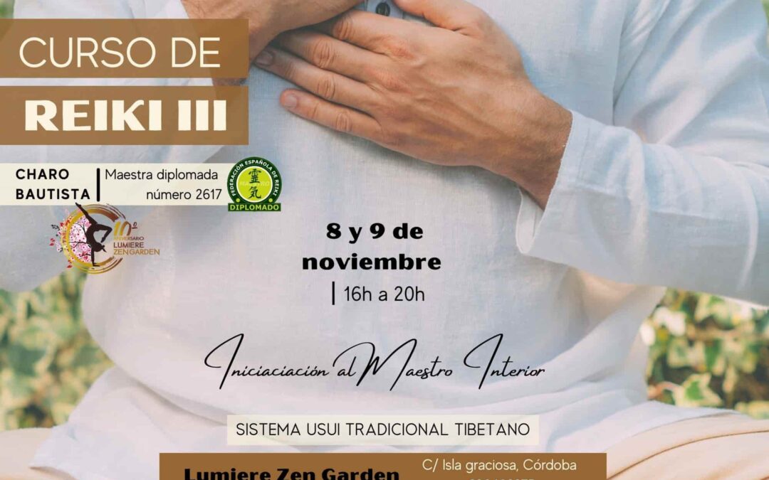 Curso de Reiki nivel III: maestría interior